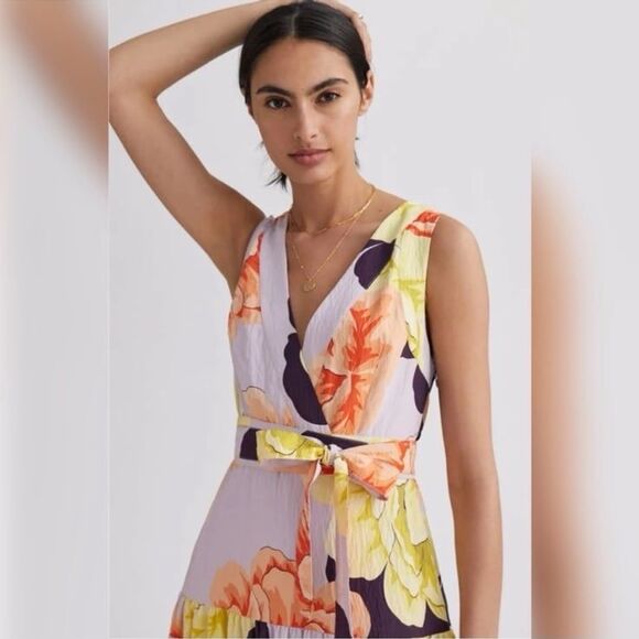 Anthropologie Maeve Floral Wrap Maxi Dress - Picture 3 of 10